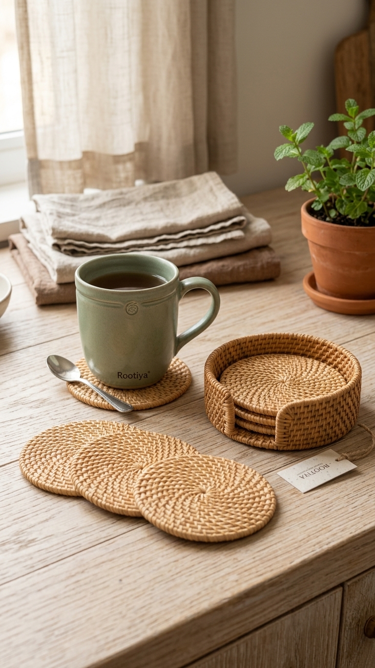 natural cane coaster detail weave natural cane coaster detail weave